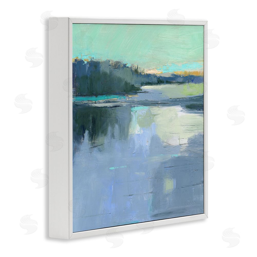 Kathleen Robbins Brave Boat Harbor White Framed Giclee Wall Art Print