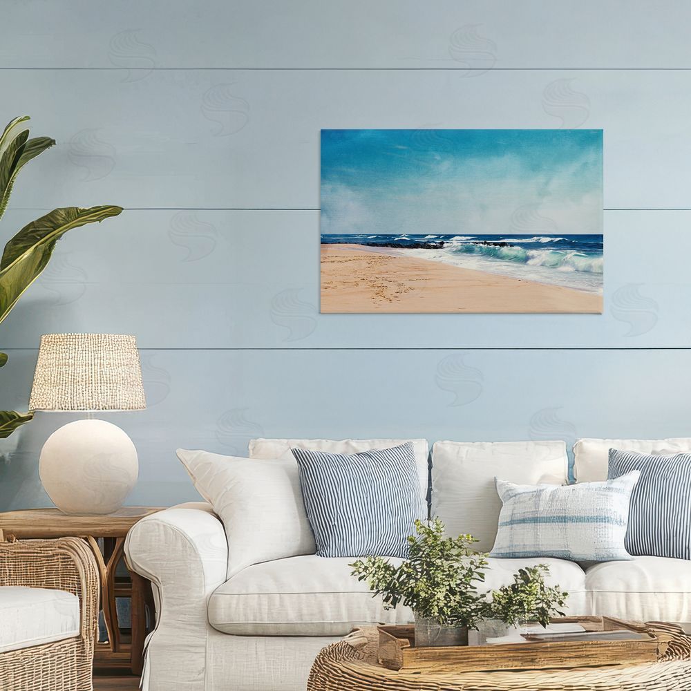 Dirk Wüstenhagen Atlantic Waves Shoreline Stretched Canvas Wall Art in Room