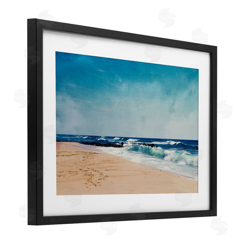 Dirk Wüstenhagen Atlantic Waves Shoreline Black Framed Print Under Glass Wall Art