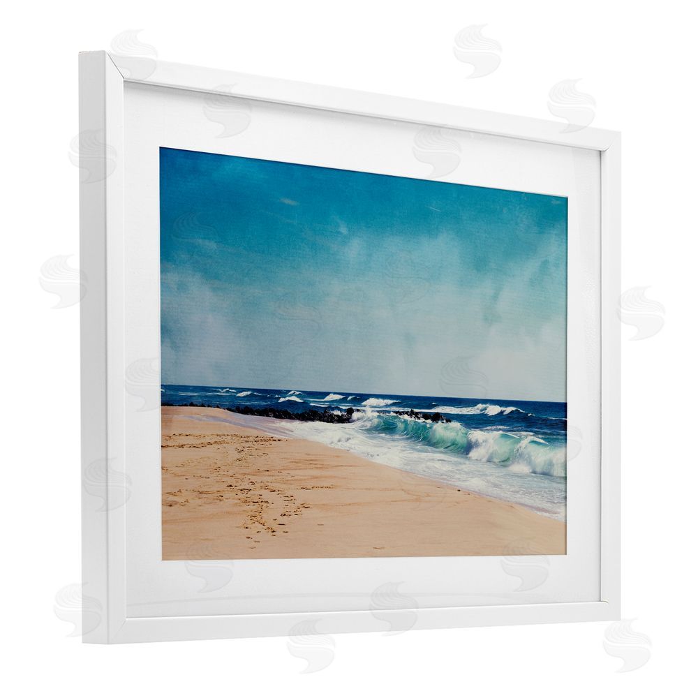 Dirk Wüstenhagen Atlantic Waves Shoreline White Framed Print Under Glass Wall Art
