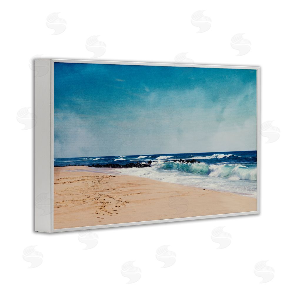 Dirk Wüstenhagen Atlantic Waves Shoreline White Framed Giclee Wall Art Print