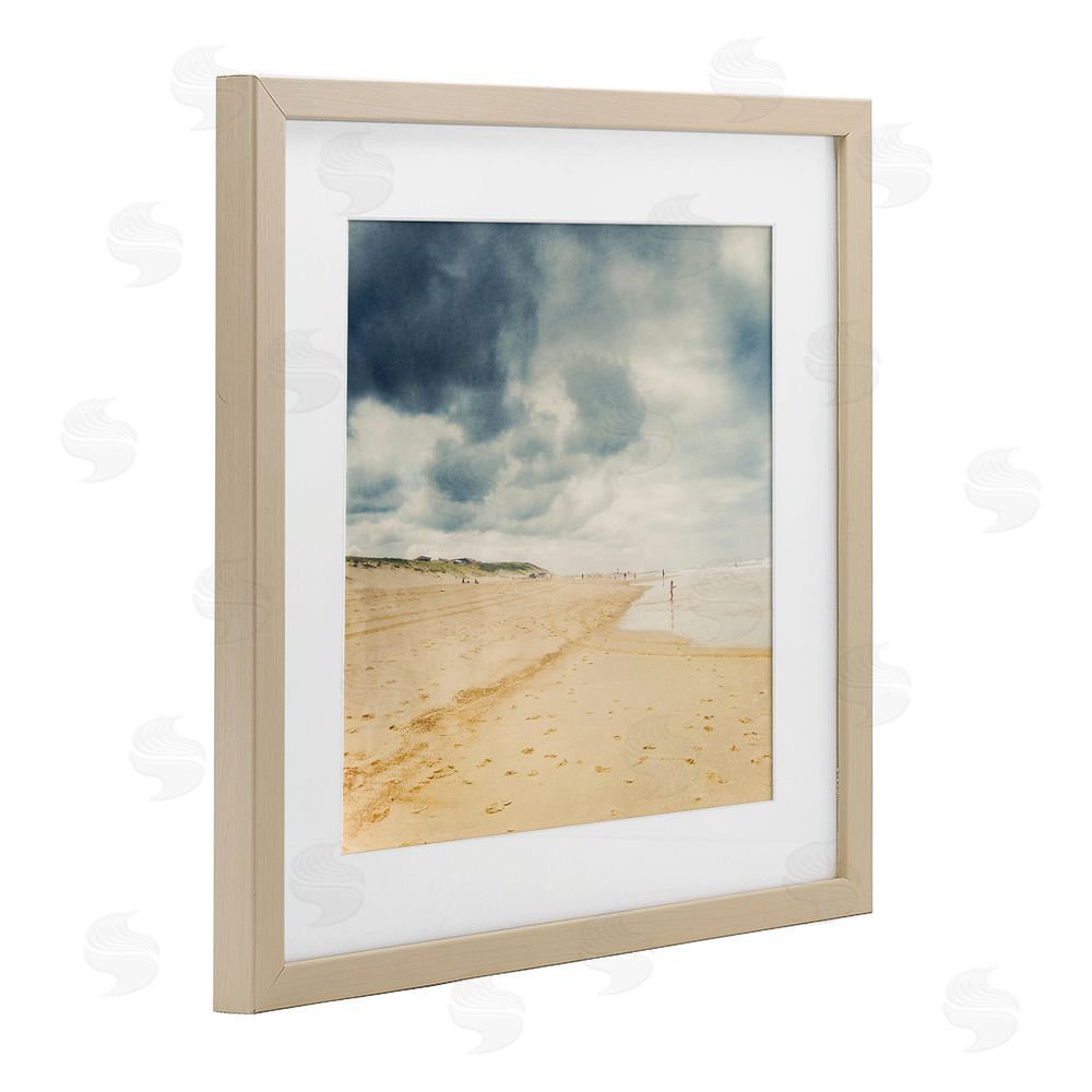 Dirk Wüstenhagen Beach On A Cloudy Day Brown Framed Print Under Glass Wall Art