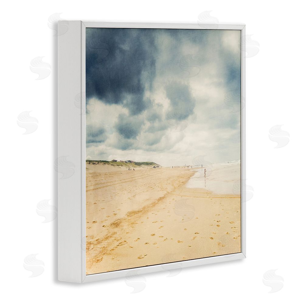 Dirk Wüstenhagen Beach On A Cloudy Day White Framed Giclee Wall Art Print