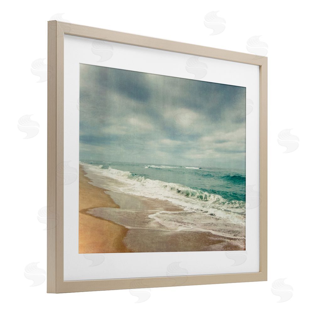 Dirk Wüstenhagen Tranquil Waves Along Sandy Coast Brown Framed Print Under Glass Wall Art