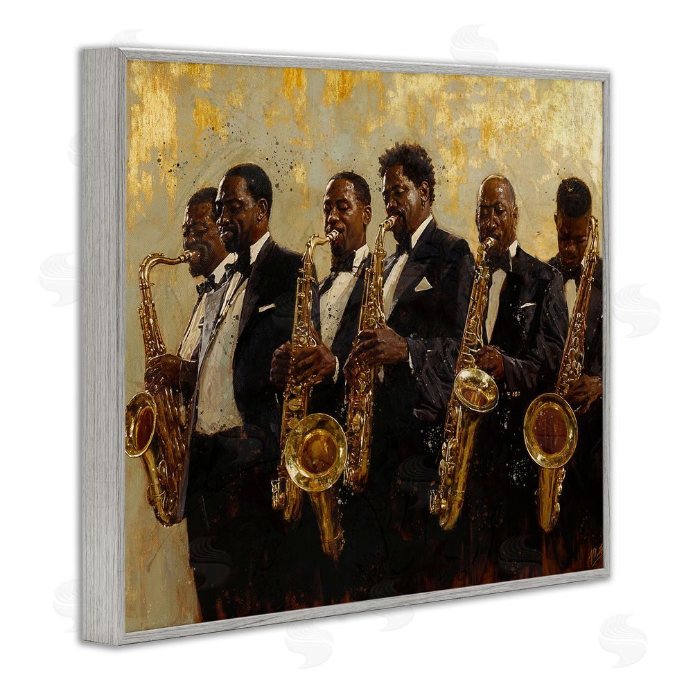 Marta Wiley Golden Era Ensemble Gray Framed Giclee Print Wall Art