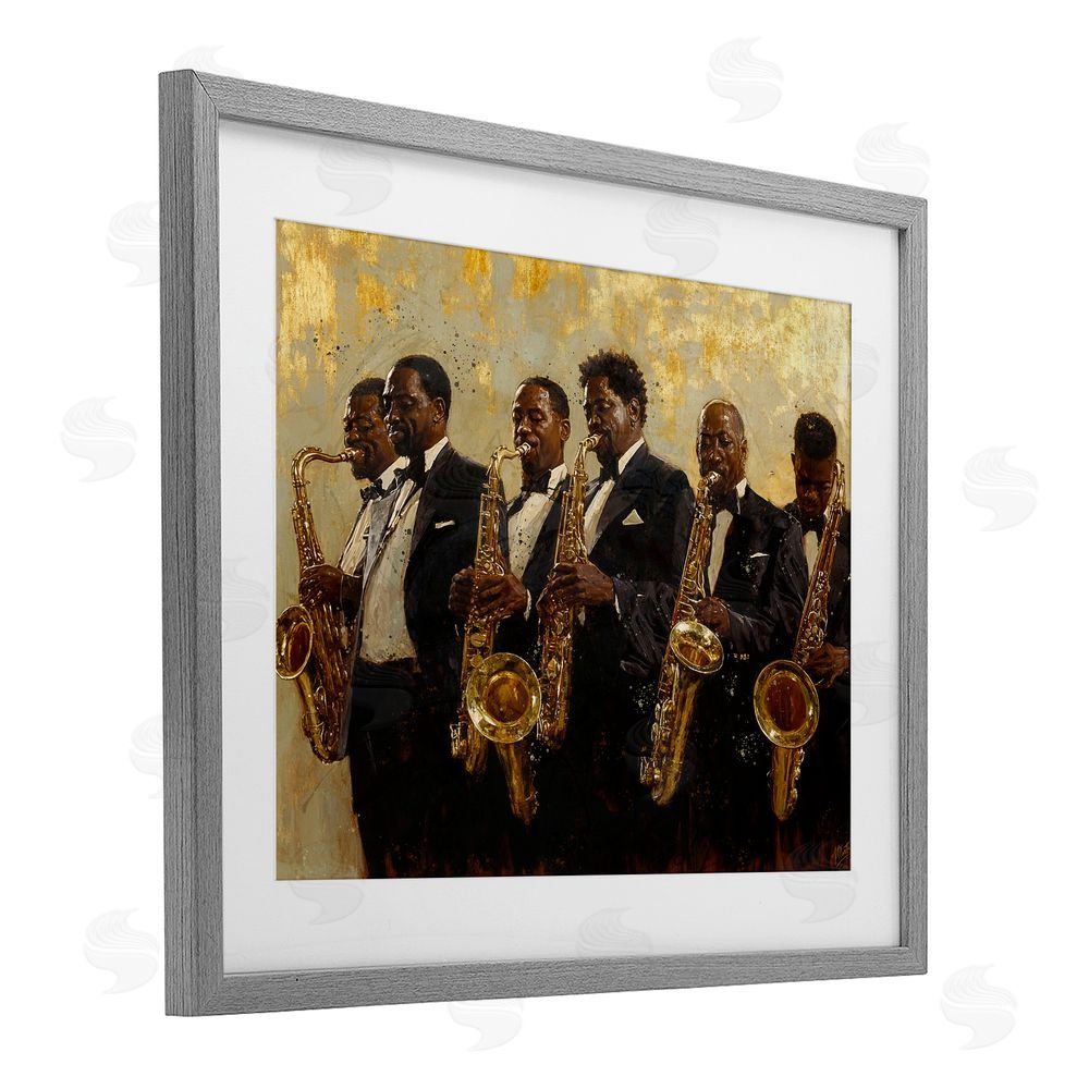 Marta Wiley Golden Era Ensemble Gray Framed Print Under Glass Wall Art