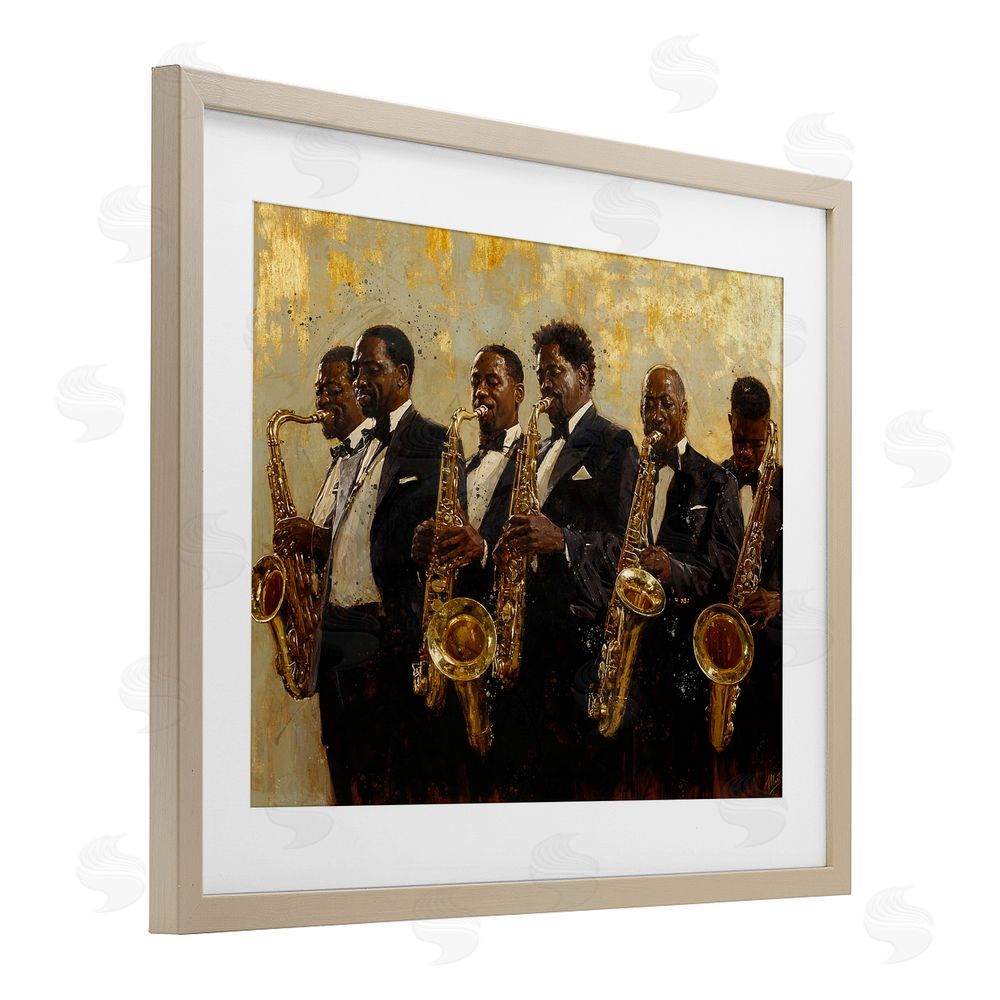 Marta Wiley Golden Era Ensemble Brown Framed Print Under Glass Wall Art