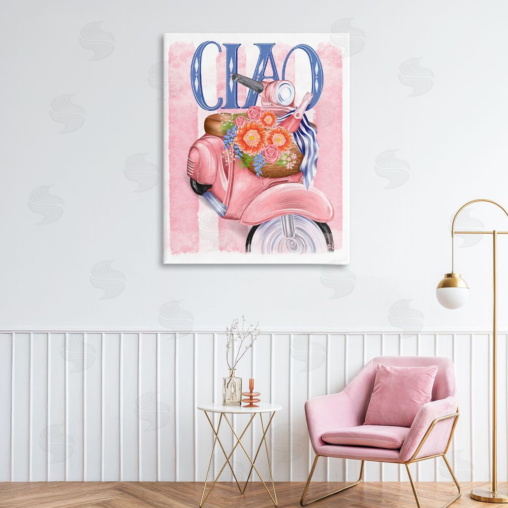 Lori Mosley Ciao Vespa with Flower Basket