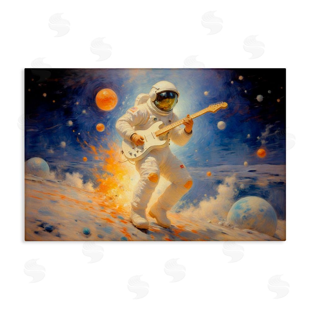 Angie Hawke Space Astronaut Musician Stretched Canvas Wall Art Print