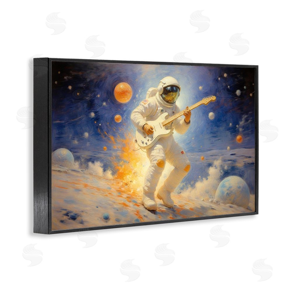 Angie Hawke Space Astronaut Musician Black Framed Giclee Print Wall Art