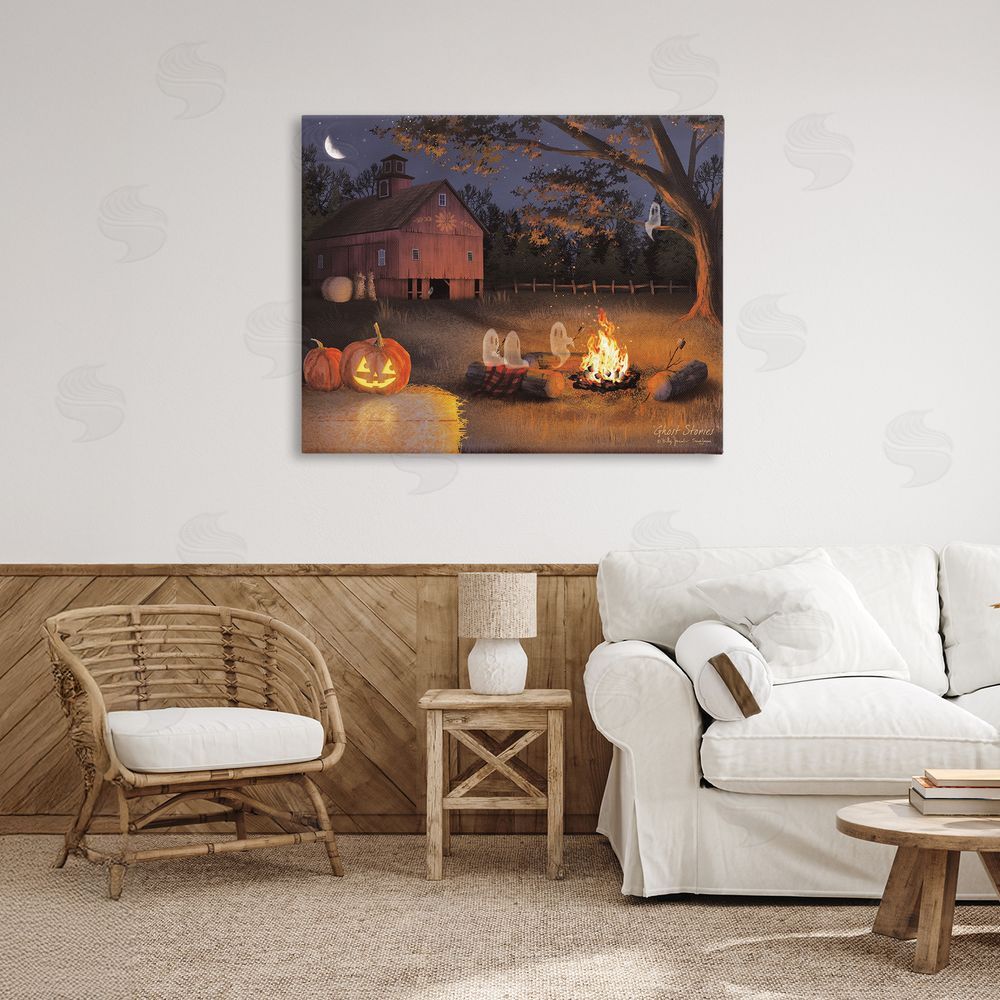 Billy Jacobs Spooky Ghosts & Autumn Campfire Canvas Art on Wall
