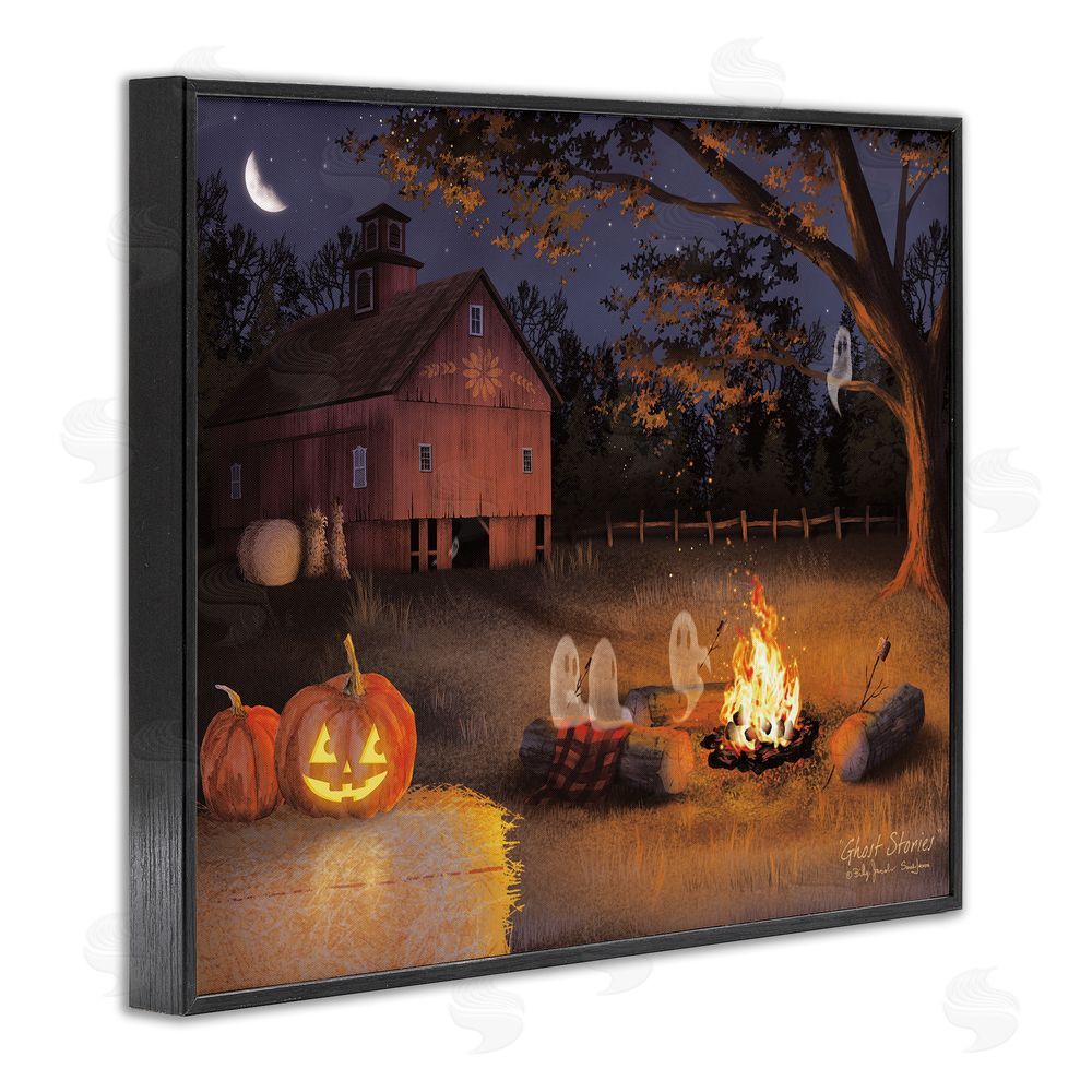 Billy Jacobs Spooky Ghosts & Autumn Campfire Black Framed Giclee Wall Art Print