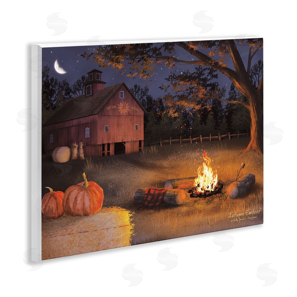 Billy Jacobs Autumn Campfire Embers Wall Plaque Art Print