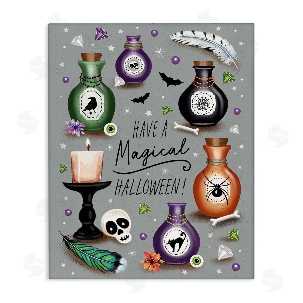 Elizabeth Tyndall Magical Halloween Potions Canvas Wall Art Print