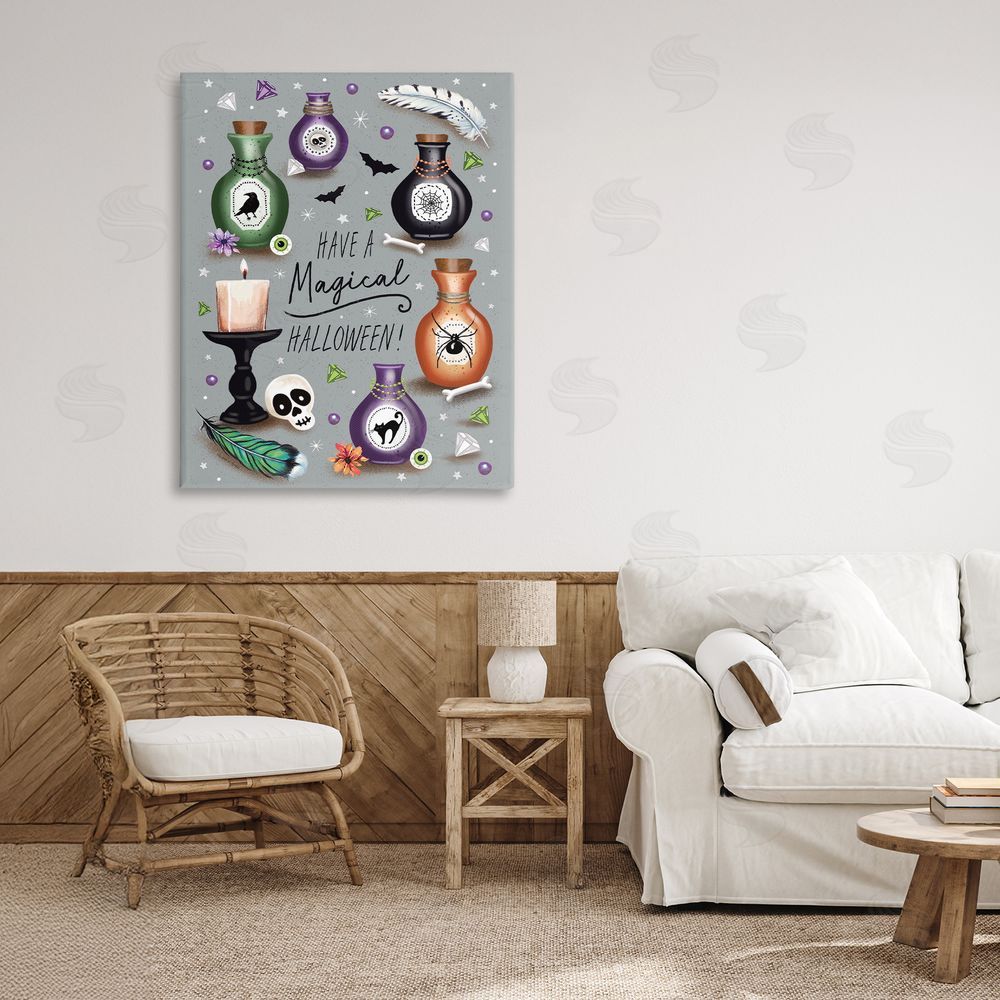 Elizabeth Tyndall Magical Halloween Potions Canvas Art on Wall