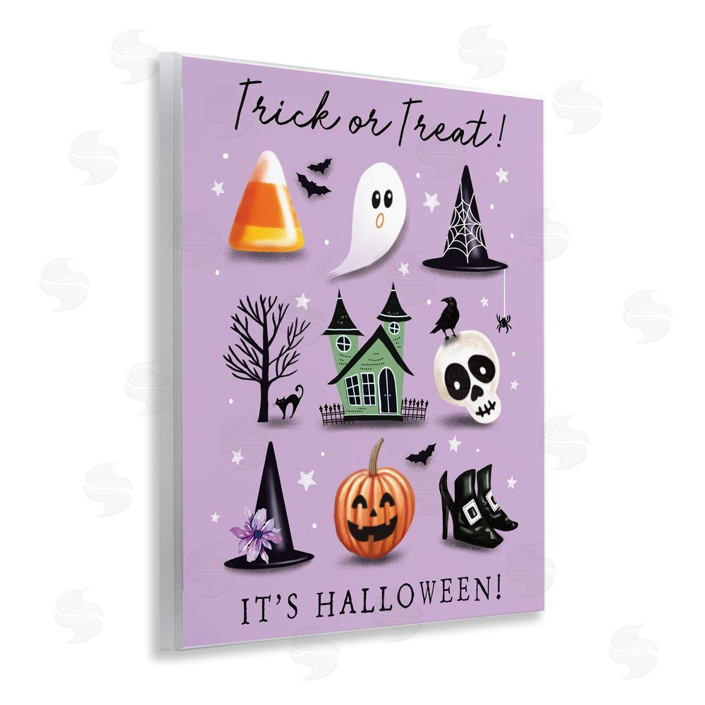 Elizabeth Tyndall Trick Or Treat It's Halloween Wall Plaque Art Print