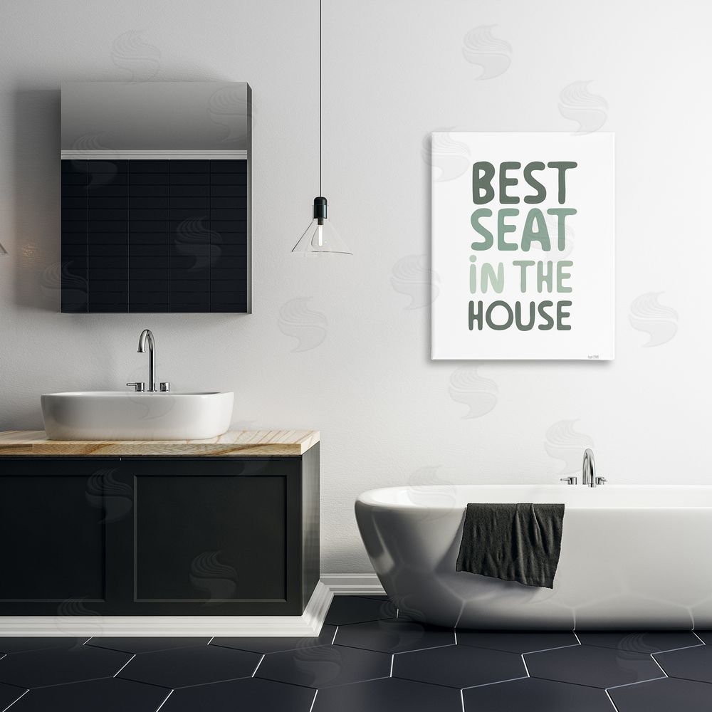 House Fenway Green Best Seat in House Stretched Canvas Wall Art in Room