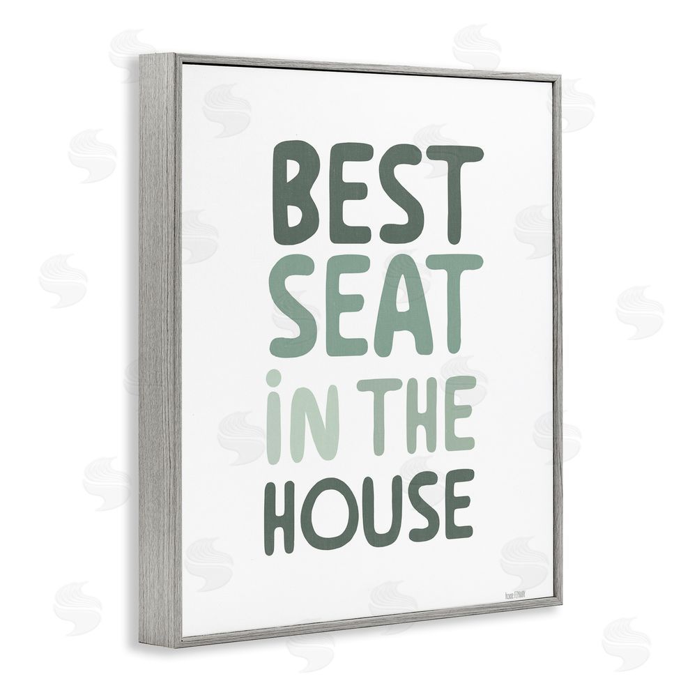 House Fenway Green Best Seat in House Gray Framed Giclee Wall Art Print