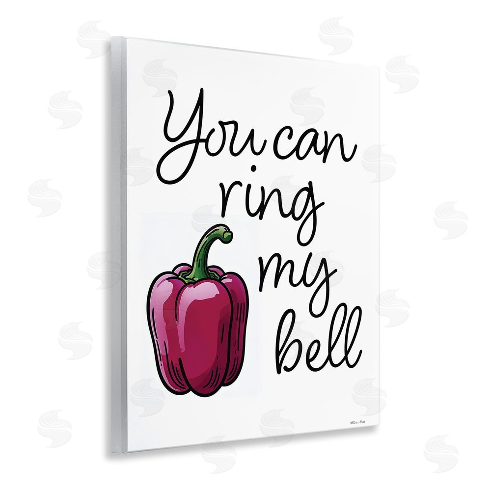Susan Ball Ring My Bell Pepper Wooden Wall Plaque Art Print