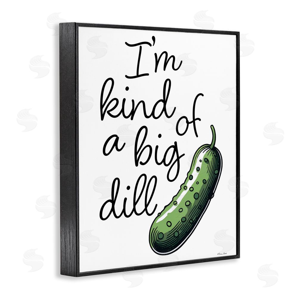 Susan Ball Kind Of A Big Dill Pickle Black Framed Giclee Wall Art Print