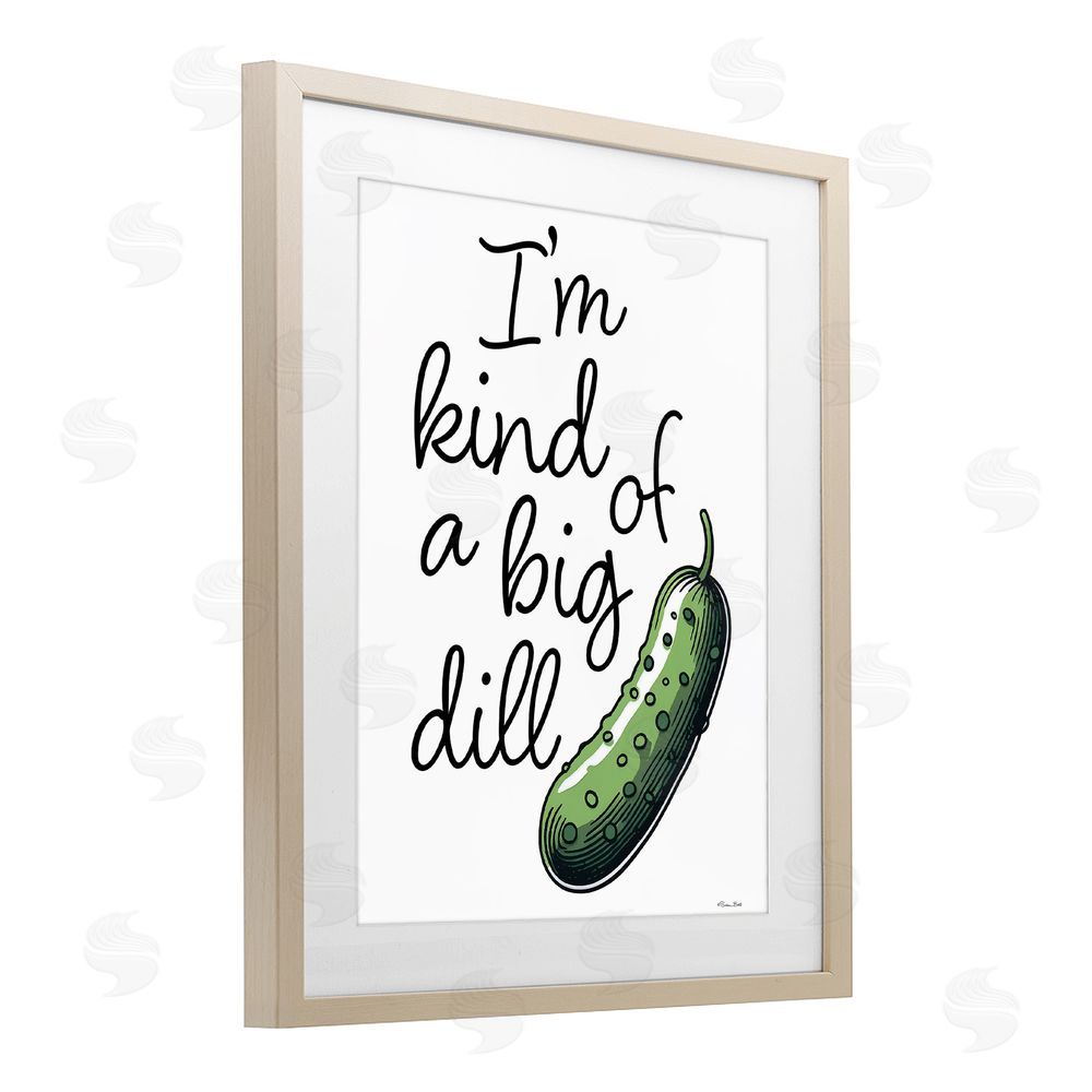 Susan Ball Kind Of A Big Dill Pickle Brown Framed Print Under Glass Wall Art