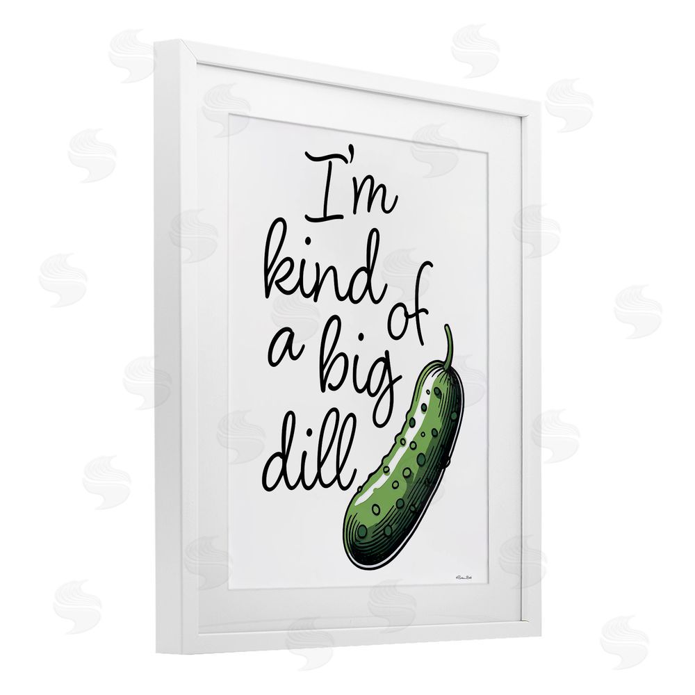Susan Ball Kind Of A Big Dill Pickle White Framed Print Under Glass Wall Art