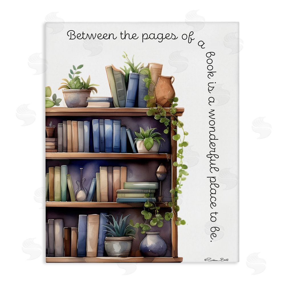 Susan Ball Between The Pages Of A Book Stretched Canvas Wall Art Print