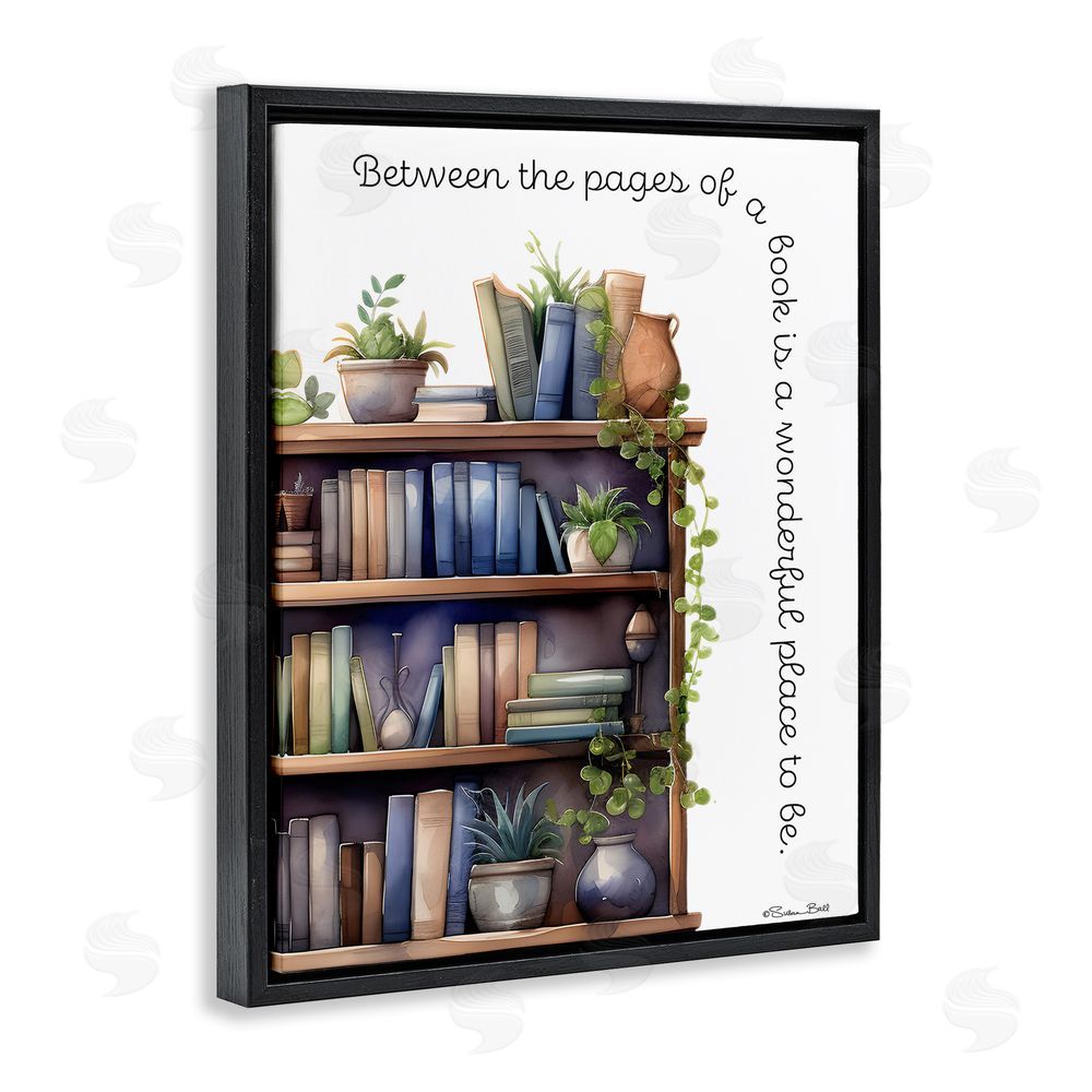 Susan Ball Between The Pages Of A Book Black Floating Frame Canvas Wall Art Print