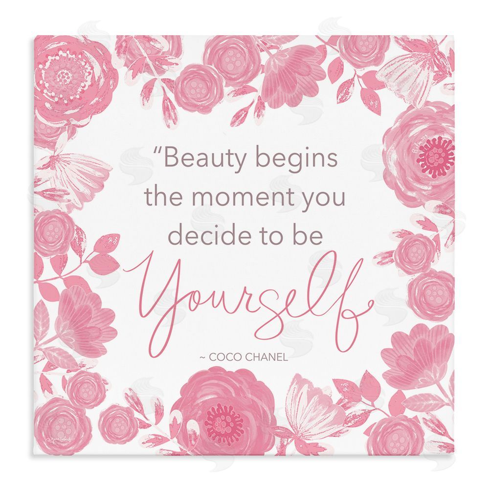 Annie LaPoint Be Yourself Famous Phrase Stretched Canvas Wall Art Print