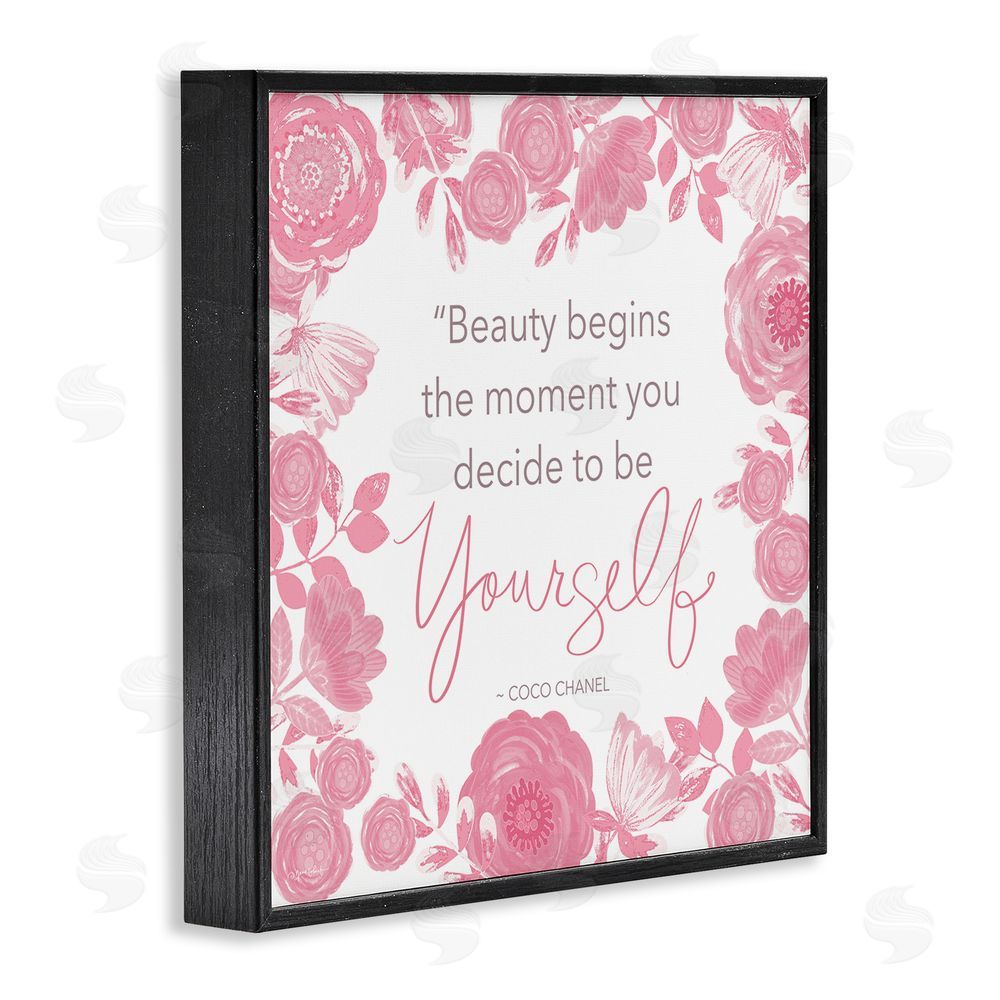Annie LaPoint Be Yourself Famous Phrase Black Framed Giclee Wall Art Print