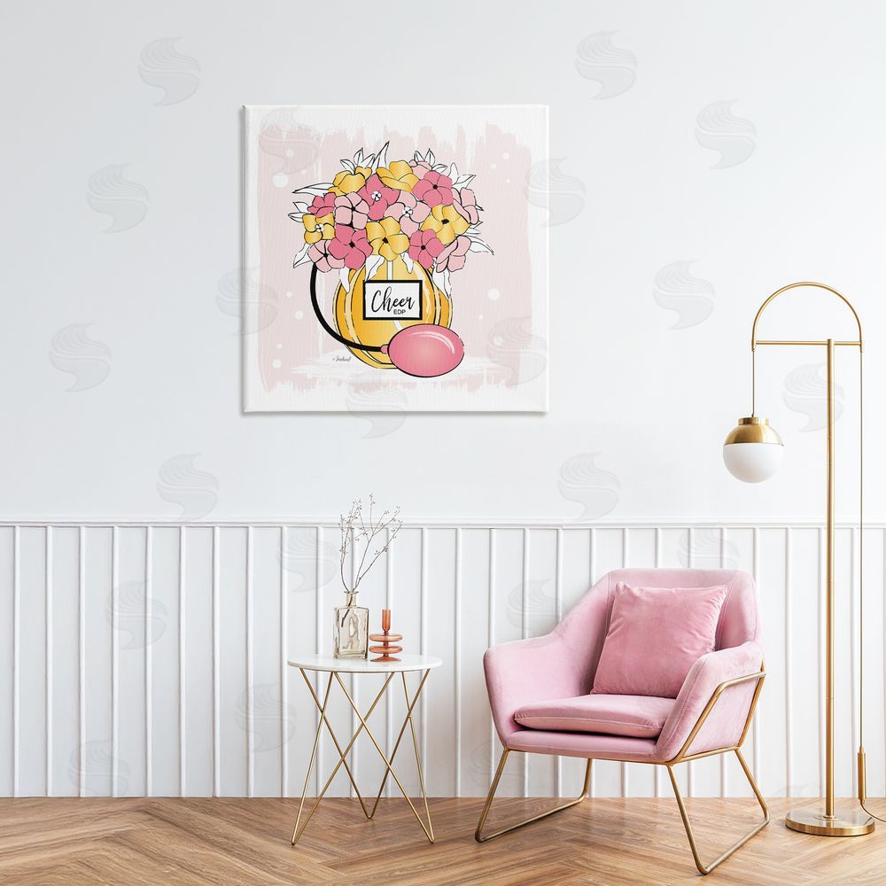 Martina Pavlova Cheer Perfume Floral Bouquet Stretched Canvas Wall Art in Room