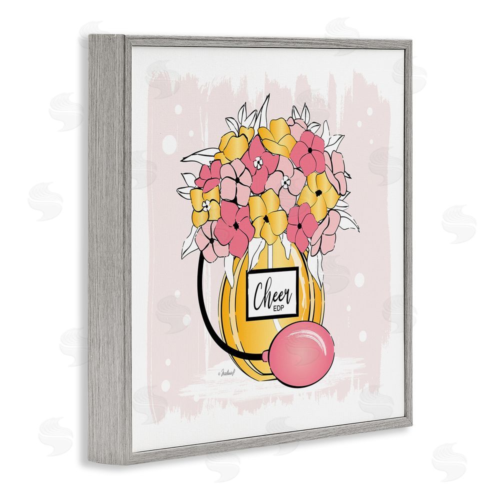 Martina Pavlova Cheer Perfume Floral Bouquet Gray Framed Giclee Wall Art Print