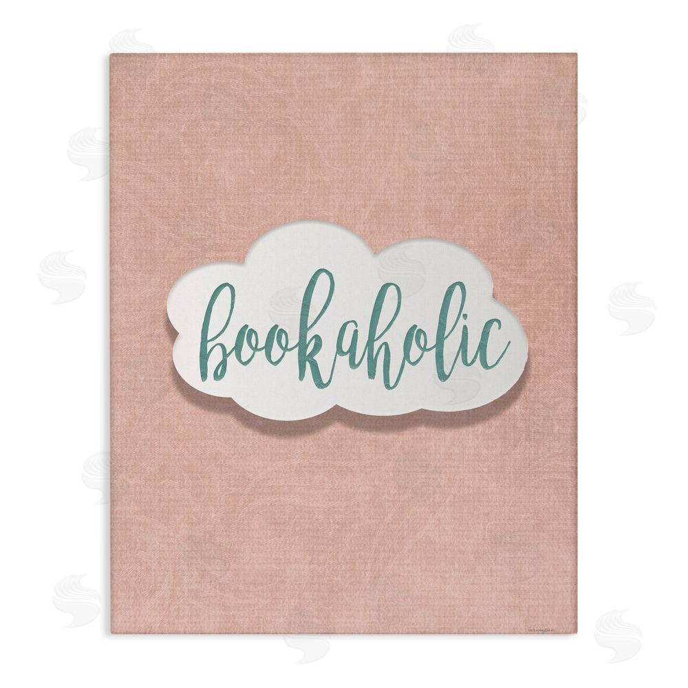 Seven Trees Design Bookaholic in Pastel Cloud Stretched Canvas Wall Art Print