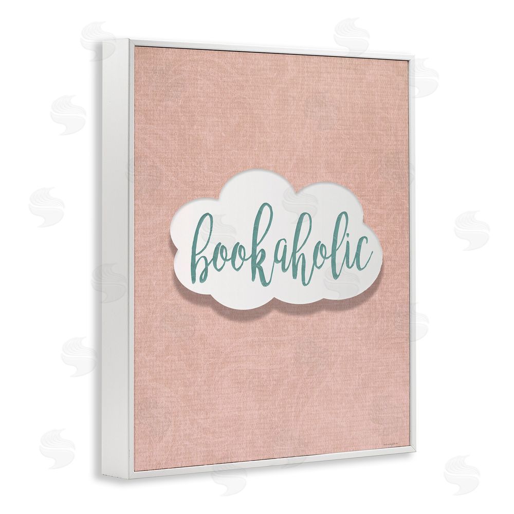 Seven Trees Design Bookaholic in Pastel Cloud White Framed Giclee Wall Art Print