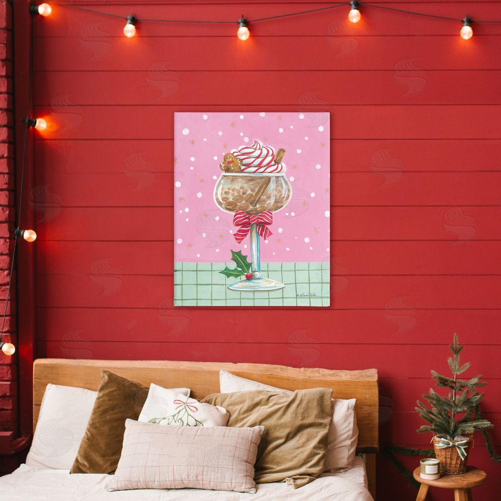 Diane Kater Festive Gingerbread Cocktail Canvas Art on Wall
