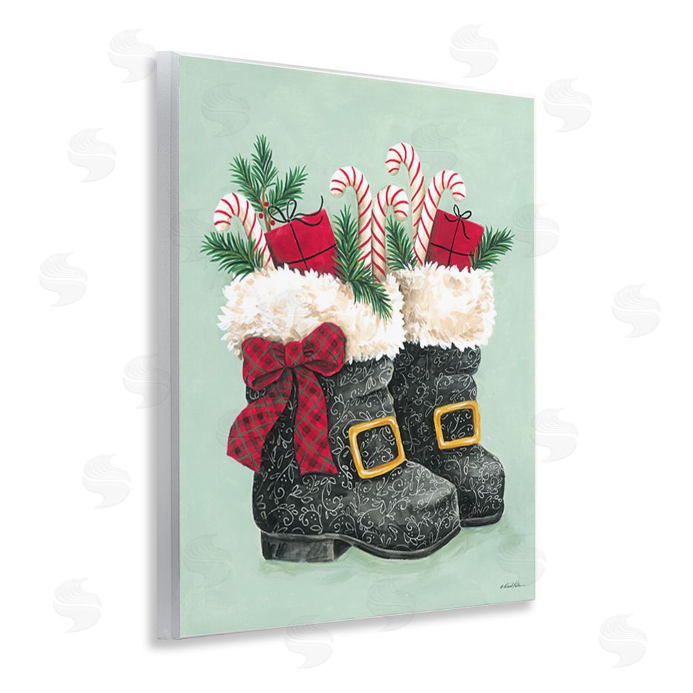 Diane Kater Festive Holiday Boots Wall Plaque Art Print