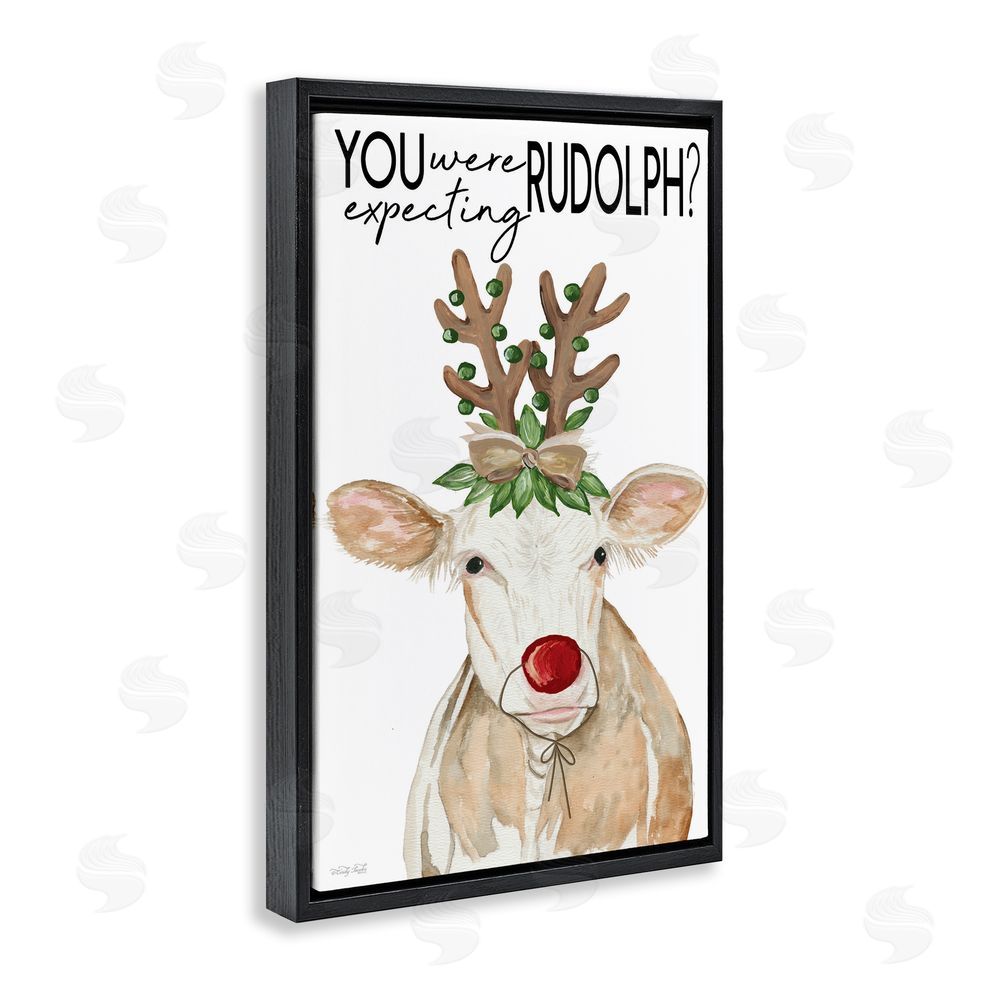 Cindy Jacobs You Were Expecting Rudolph Black Floating Frame Canvas Wall Art Print