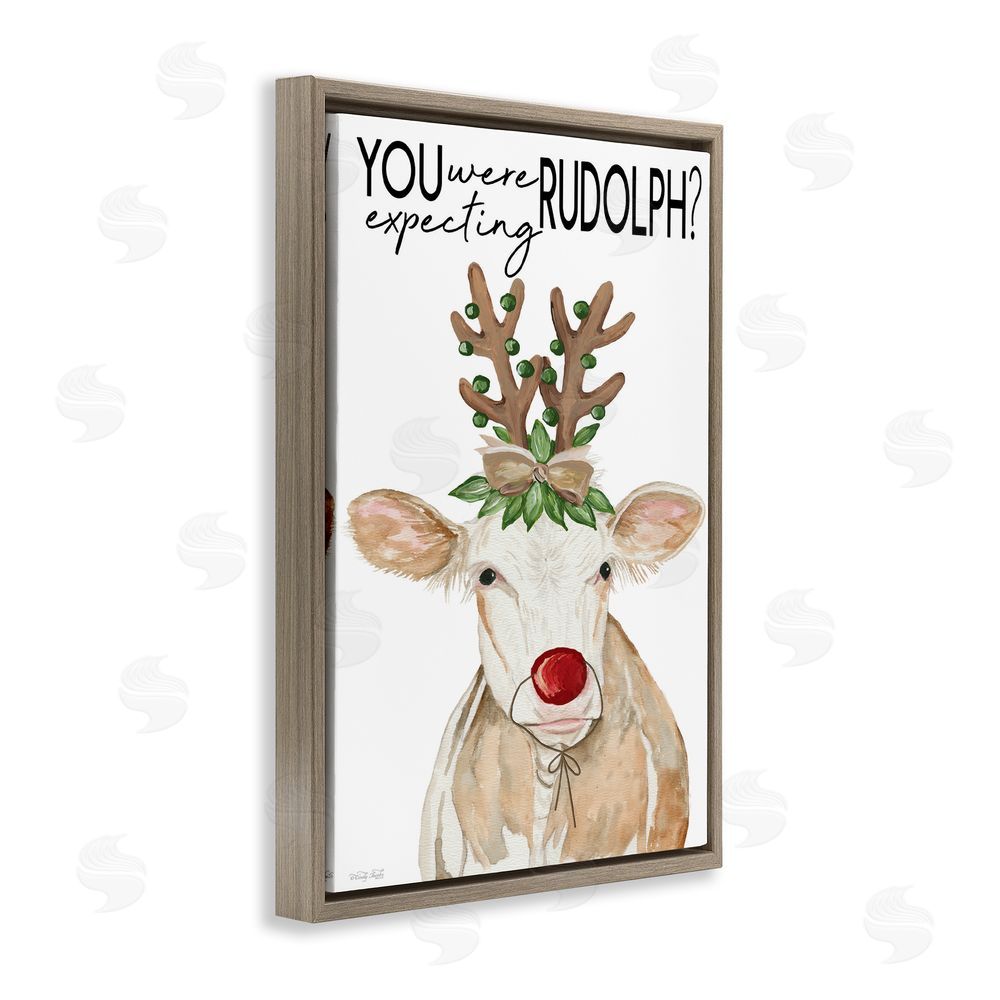 Cindy Jacobs You Were Expecting Rudolph Brown Floating Frame Canvas Wall Art Print