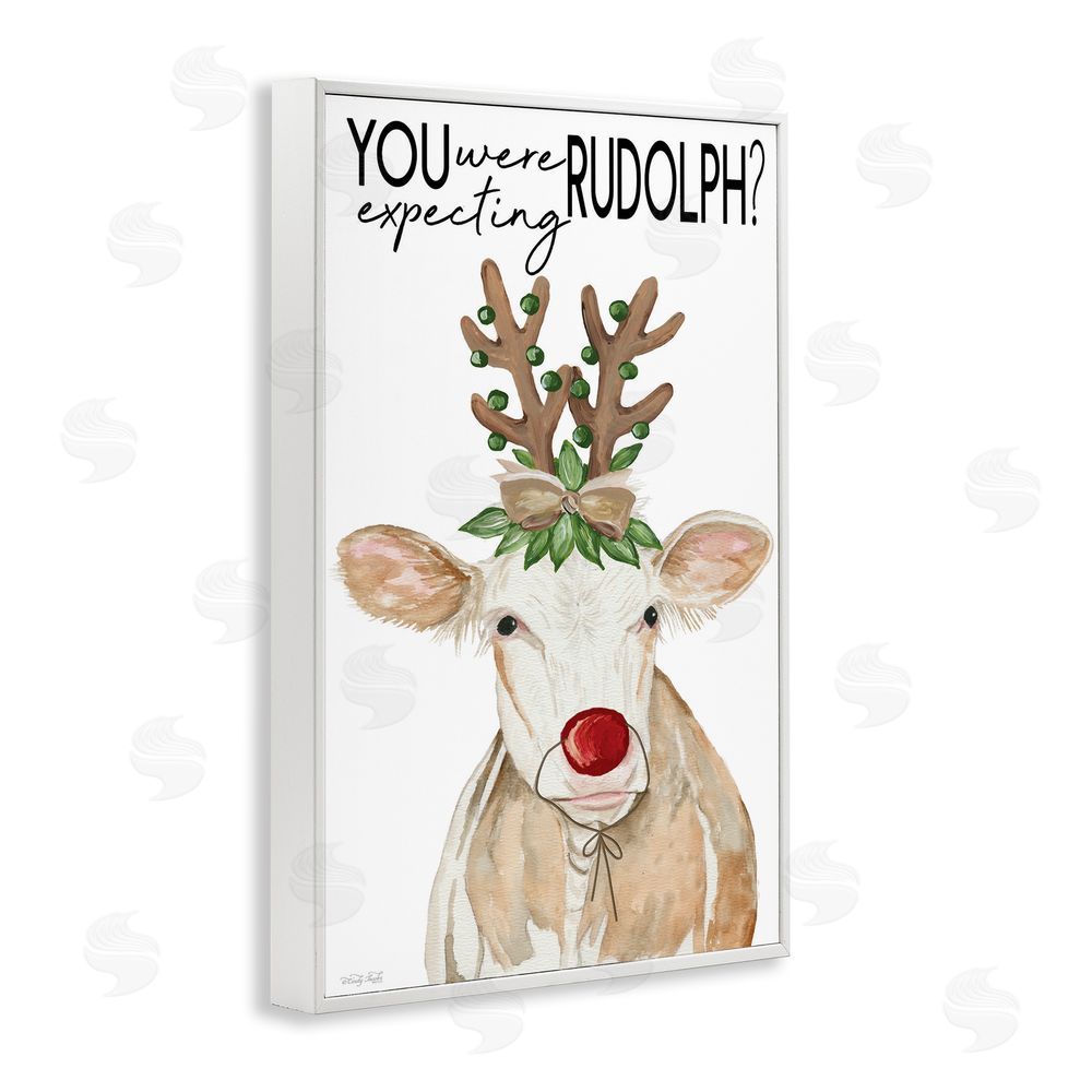 Cindy Jacobs You Were Expecting Rudolph White Framed Giclee Wall Art Print