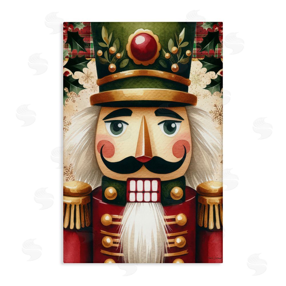 Nicole DeCamp Traditional Festive Nutcracker Canvas Wall Art Print