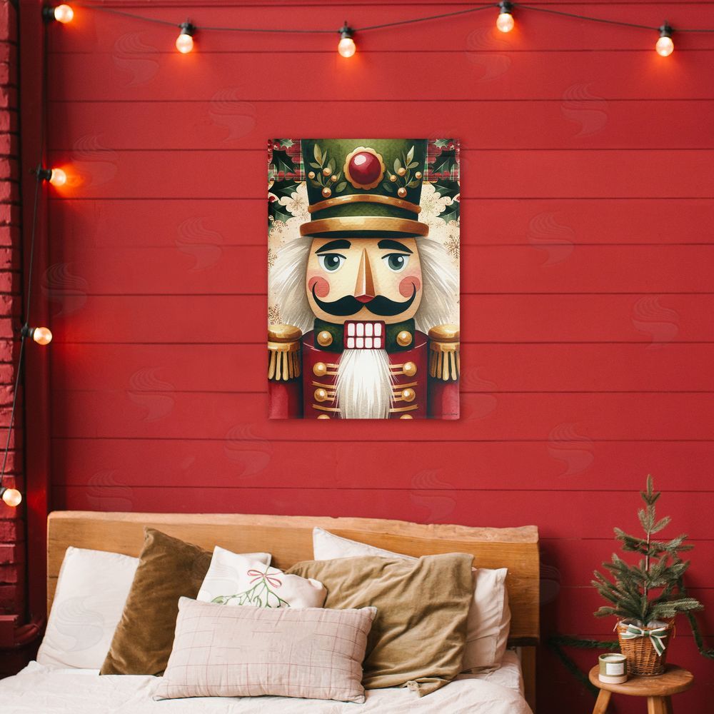 Nicole DeCamp Traditional Festive Nutcracker Canvas Art on Wall
