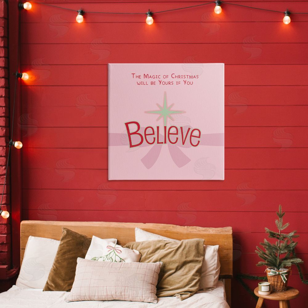 Lauren Rader Magic Of Christmas Believe Canvas Art on Wall