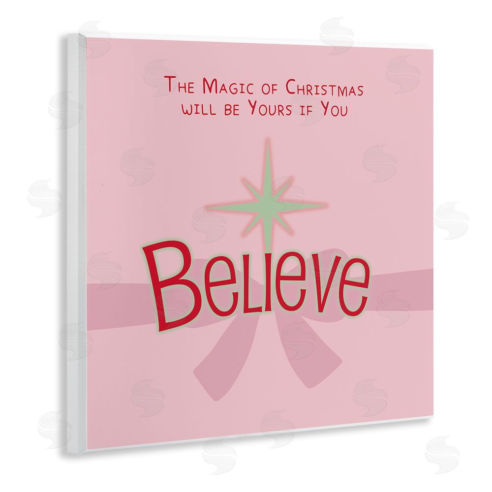 Lauren Rader Magic Of Christmas Believe Wall Plaque Art Print