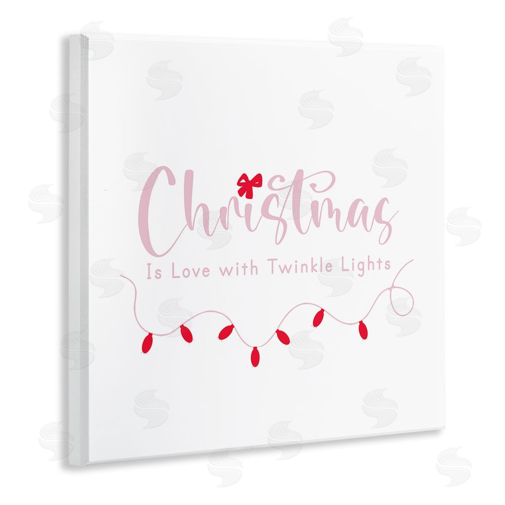 Lauren Rader Christmas Is Love with Lights Wall Plaque Art Print