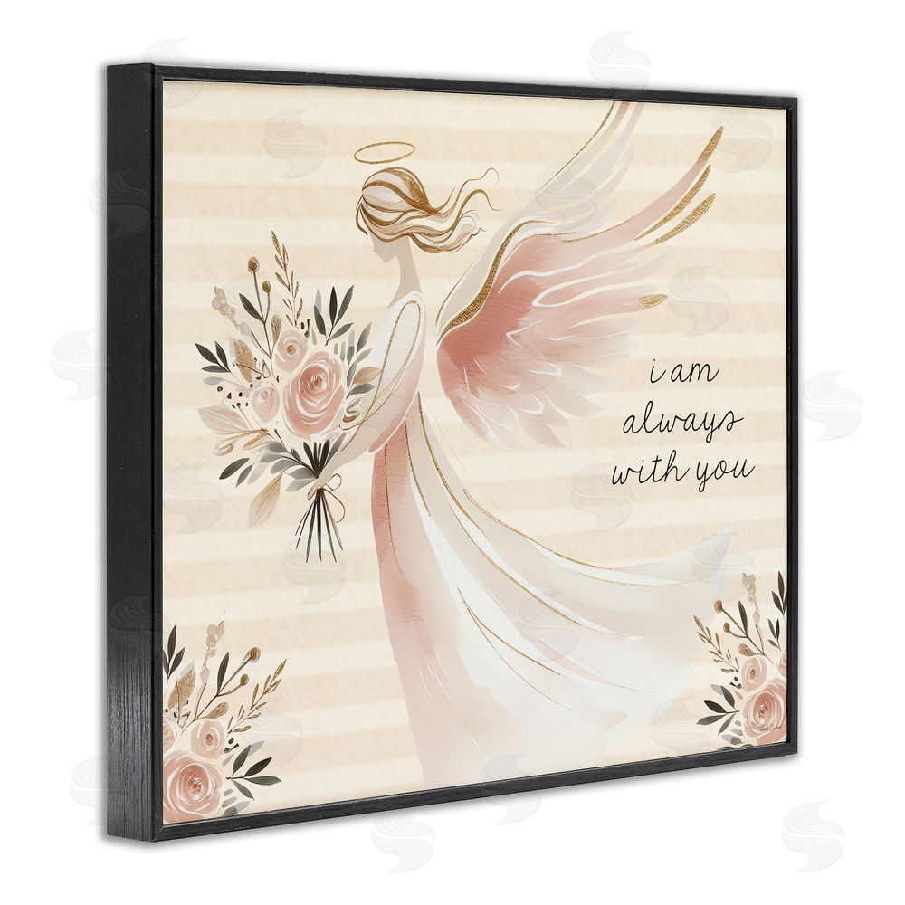 Nicole DeCamp Angel Always With You Black Framed Giclee Wall Art Print
