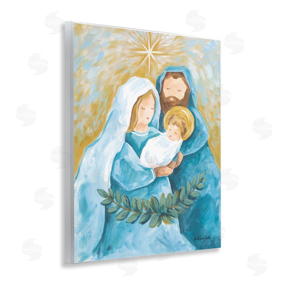 Diane Kater Holy Nativity Trio with Garland Wall Plaque Art Print