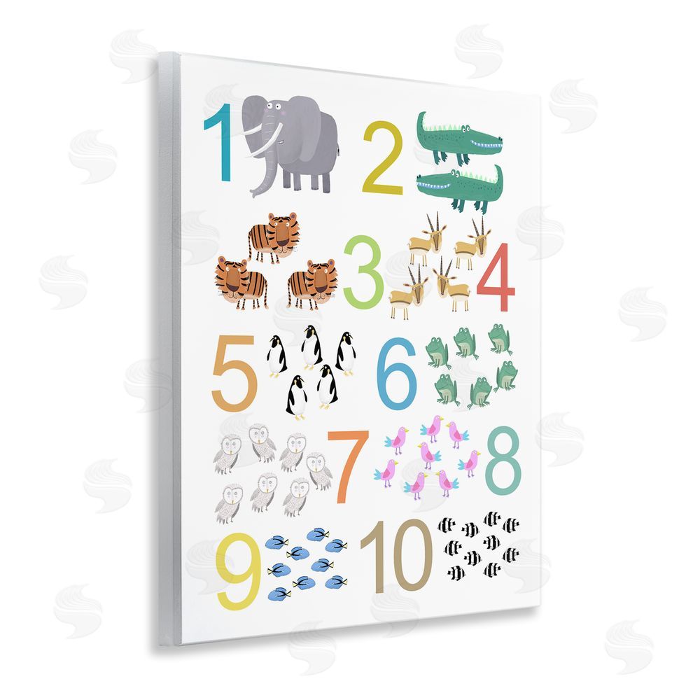 Carla Daly Kid's Counting Animals Wooden Wall Plaque Art Print