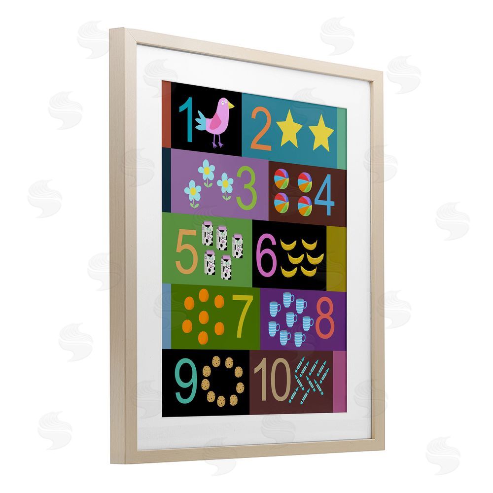 Carla Daly Learning To Count Chart Brown Framed Print Under Glass Wall Art