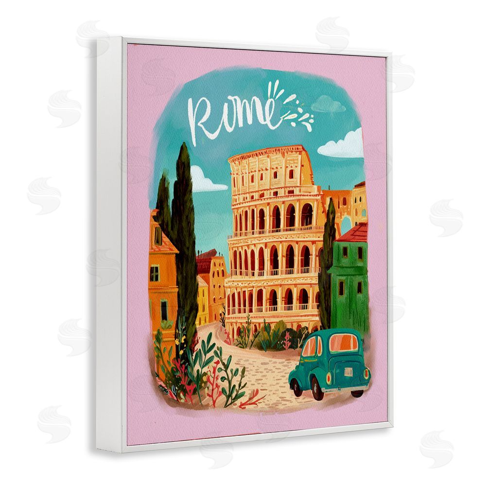 Yen Rome Travel Spot Architecture White Framed Giclee Print Wall Art