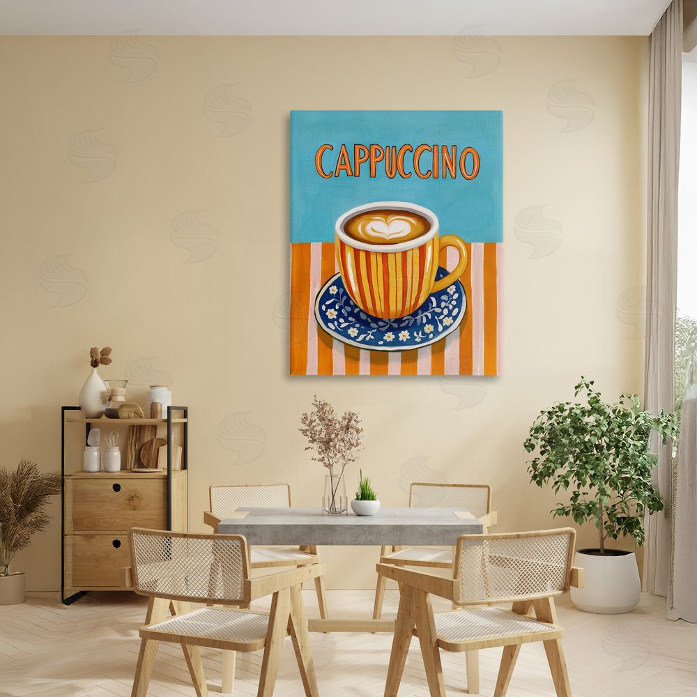 Yen Cappuccino Stripes Blue & Orange 